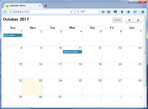 By default, the event calendar displays the current week. . Fullcalendar spring boot